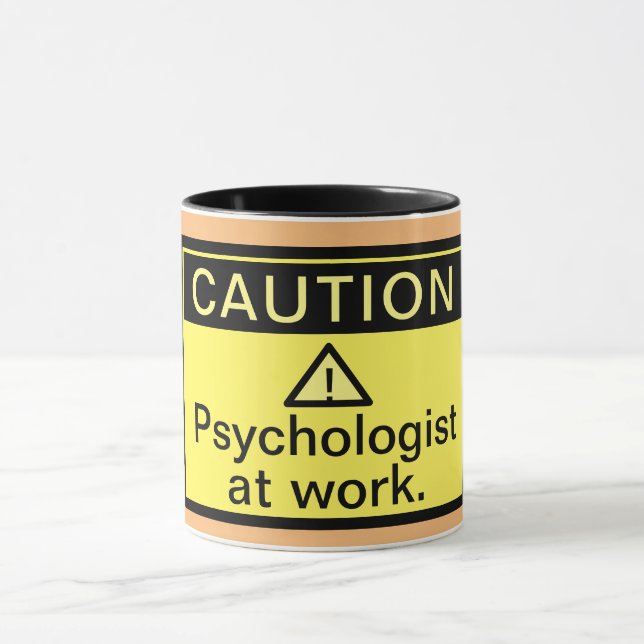 Mug Psychologue de prudence amusante au travail (Centre)