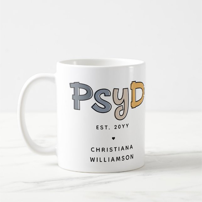 Mug Psychologue PsyD sur mesure (Gauche)
