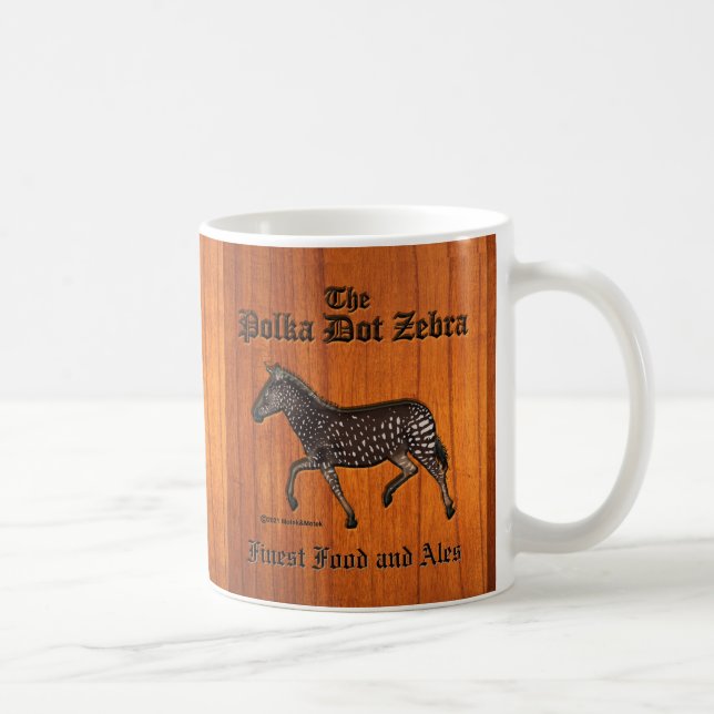 Mug Pub anglais Polka Dot Zebra (Droite)