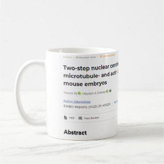 Mug Publication d'un document de recherche sur les don