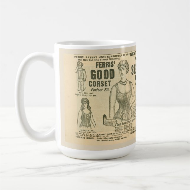 Mug Publicité victorienne de corset (Gauche)