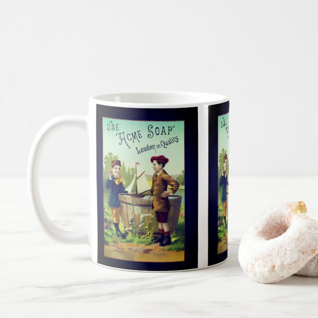 Mug Publicité vintage sur le savon (Avec donut)