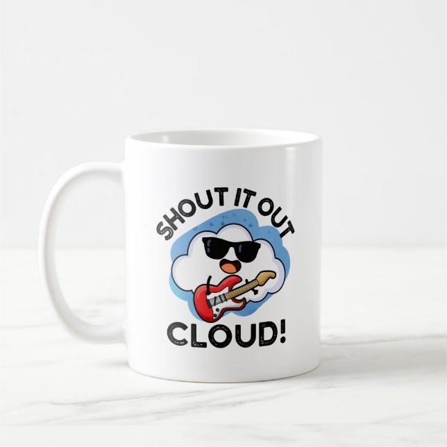 Mug Publier Le Nuage Drôle Musique Pun (Gauche)