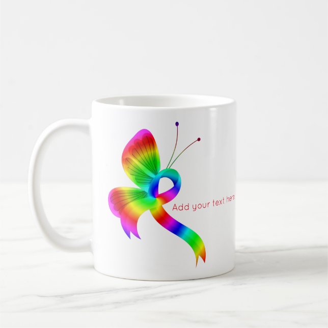 Mug Puce à café à ruban pour la sensibilisation à l'ar (Gauche)