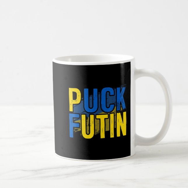 Mug Puck Foutine Mème Je Suis Aux Côtés De L'Ukraine A (Droite)
