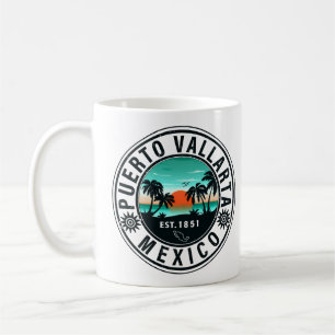 Mug Puerto Vallarta Mexique Retro Sunset Souvenirs 60s