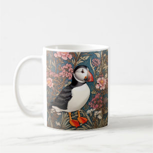 Mug Puffin Et Fleurs Éthridées De Mer William Morris