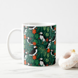 Mug Puffin Motif vert verdoyant