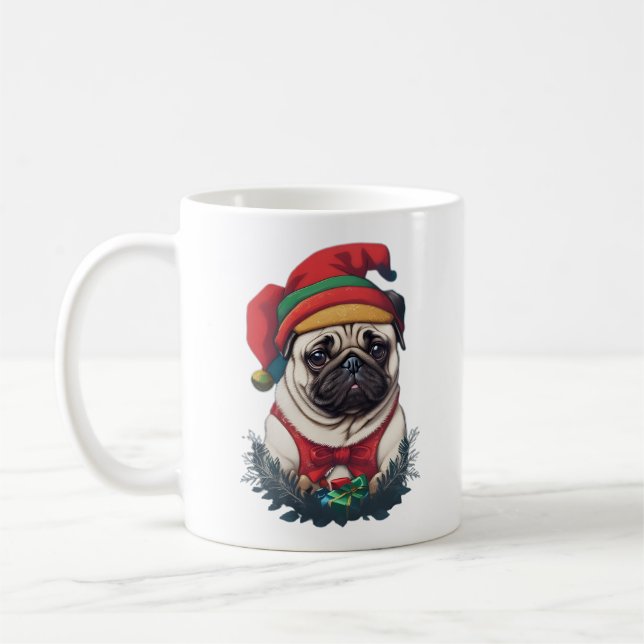 Mug Pug de Christmas (Gauche)