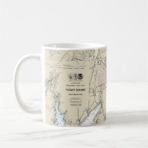 Mug Puget Sound Partie sud Graphique nautique 18448
