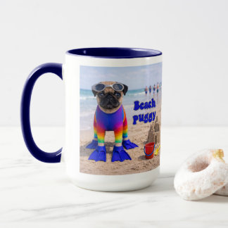 Mug Puggy de plage