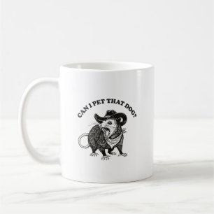 Mug Puis-je caresser ce mème de chien drôle Opossum Am