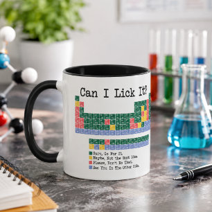Mug Puis-je le lécher Chimie Tableau périodique–Scienc