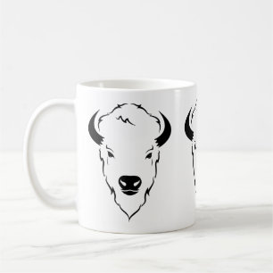 Mug Puissance résiliente : Art de tête de buffle sauva