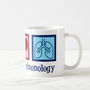 Mug Pulmonologue Peace Love Pulmonologie