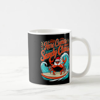 Mug Pun de crabe de Noël mignon Santa Hat