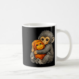Mug Punch monkey drôle mignon bébé animal câlin peluch