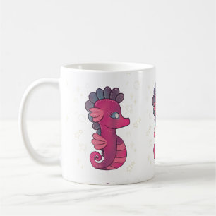 Mug Punky Seahorse   Hippocampe Rose Mignon