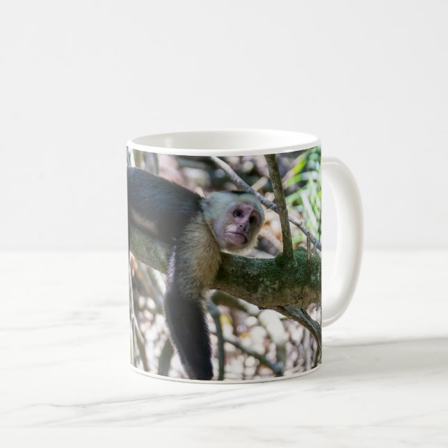 Mug Pura vida pour singe capucin à tête blanche (Devant droit)