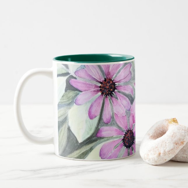 Mug Purple Coneflowers (With Donut)