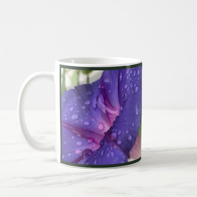 Mug Purple Dewdrop Morning Glory (Gauche)