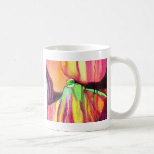 Mug Purple figs original art watercolor drip painting