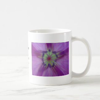 Mug purple flower with text: "have a nice day"