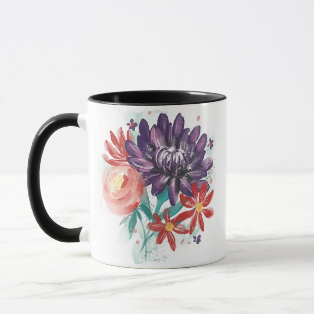 MUG PURPLE FLOWWER BUNCH (Gauche)