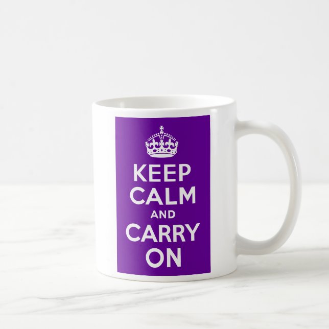 Mug Purple Gardez le calme et continuer (Droite)