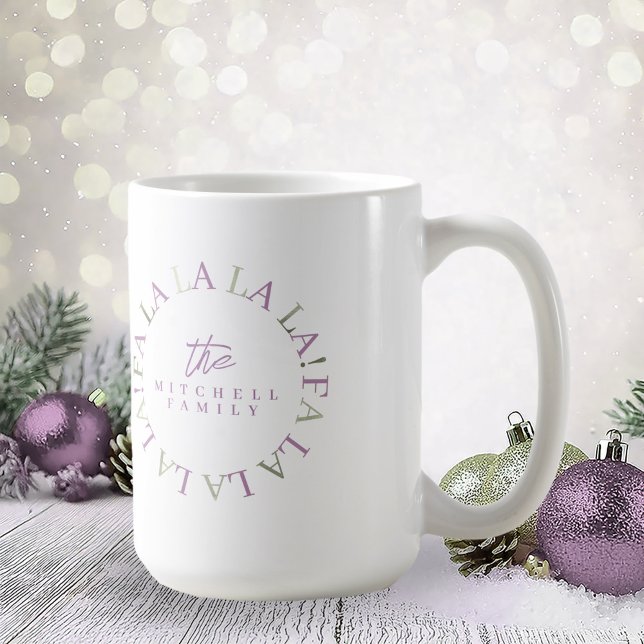 Mug Purple Green Fa Noël La La ID1009 (Créateur téléchargé)