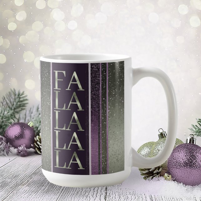 Mug Purple Green Fa Noël La La Motif#27 ID1009 (Créateur téléchargé)