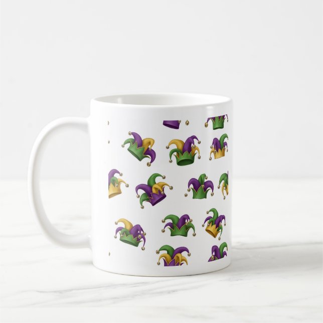 Mug Purple Green & Gold Carnival Coffee Cup (Gauche)