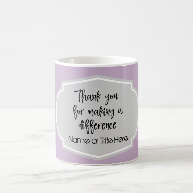 Mug Purple/Grey ; Merci pour faire la différence (Centre)