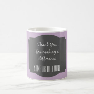 Mug Purple/Grey ; Merci pour faire la différence