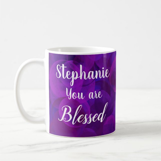 Mug Purple Inspirational Vous êtes béni (Gauche)
