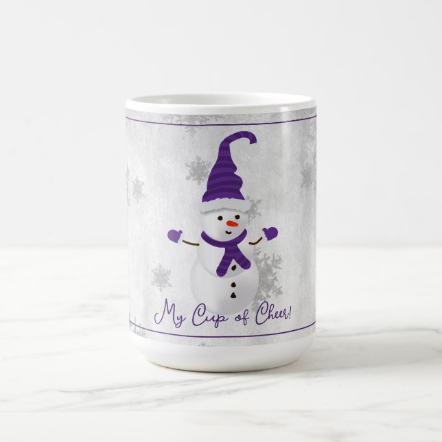 Mug Purple mignon Snowman Fête Musique (Centre)