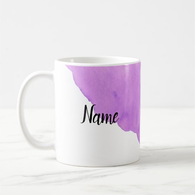 Mug Purple Paint s'épuise dans l'aquarelle motif Nouve (Gauche)