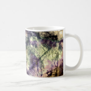 Mug Purple rose vert noir coloré abstrait grunge