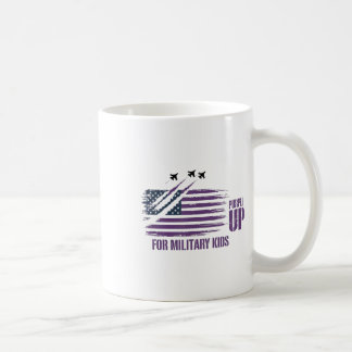 Mug Purple Up For Military Kids Distressed American Fl