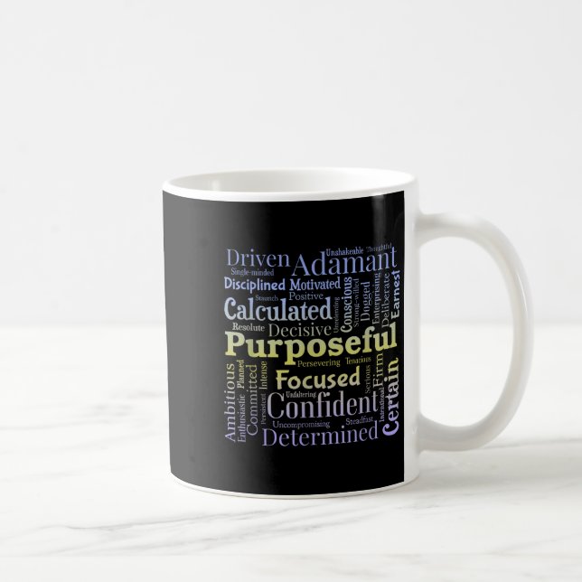 Mug Purseful Word Cloud Art Achiever Motivation Insrat (Droite)
