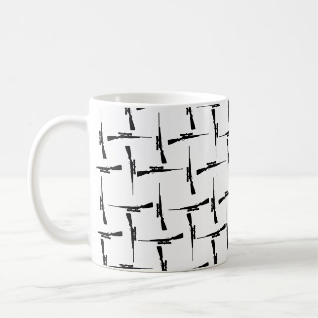 Mug Pursuit de précision : Chasse Motif noir et blanc  (Gauche)