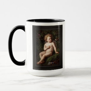 Mug Putto Alimenter Une Fraise À Un Oiseau