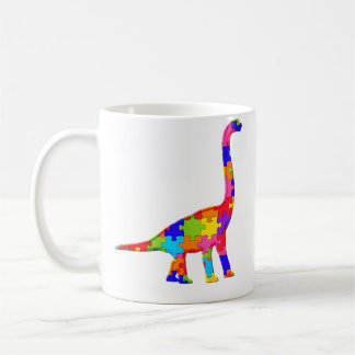 Mug Puzzle de dinosaure T Rex Dino pour l'autisme