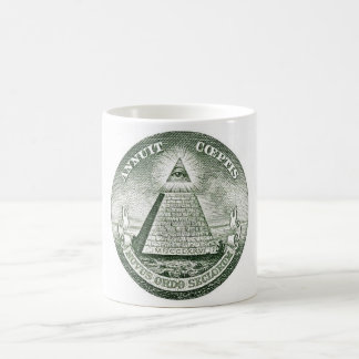 Mug Pyramide d'Illuminati de franc-maçon de billet