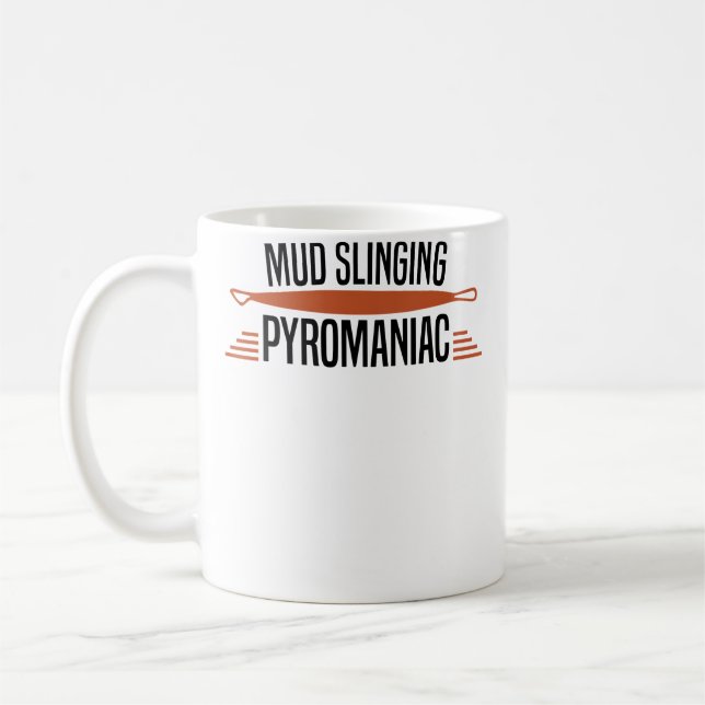 Mug Pyromane du lancer de boue - Céramique Poterie (Gauche)