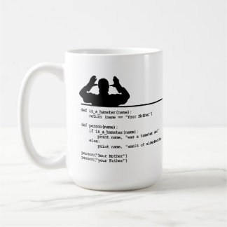 Mug Python Code-Votre mère était un hamster