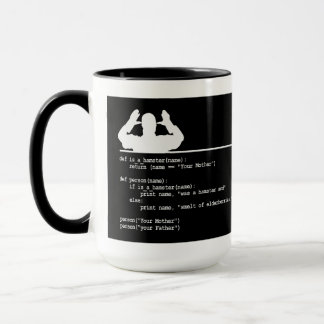 Mug Python Code-Votre mère était un hamster