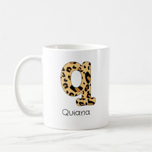 Mug Q et nom du minuscule initial de l'Empreinte de lé
