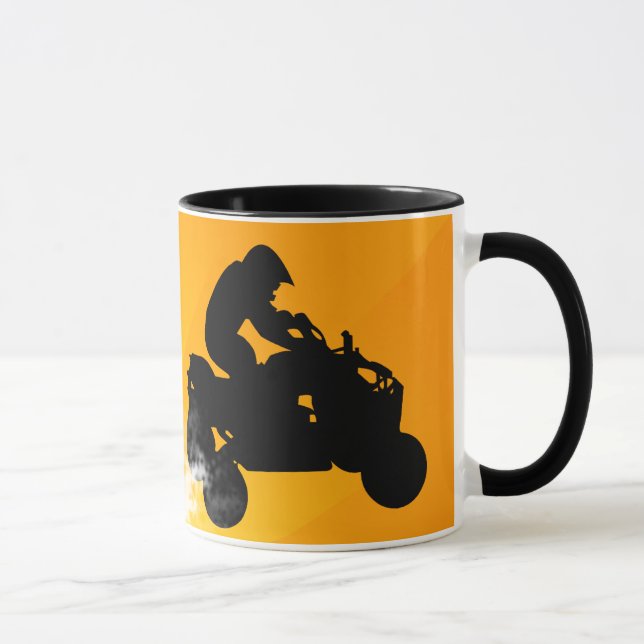 Mug quadruples. coucher du soleil orange (Droite)