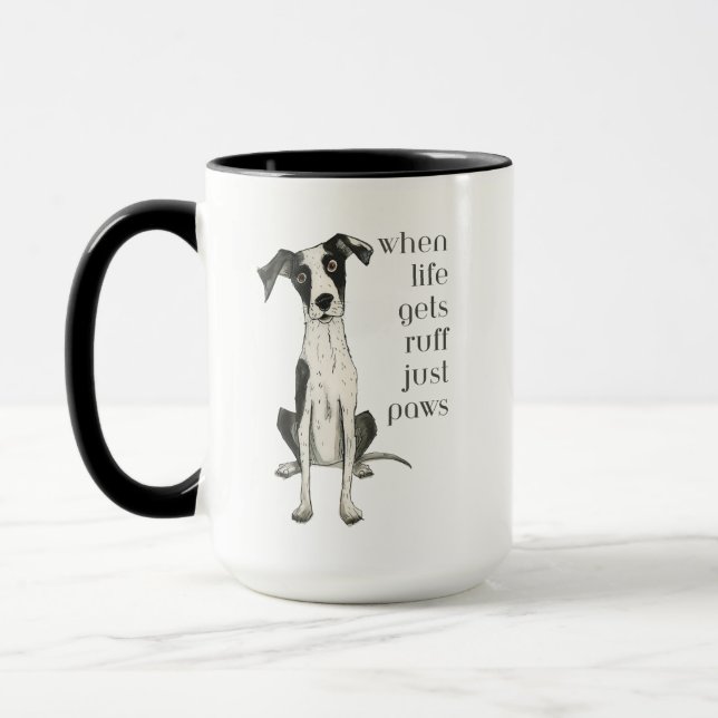 Mug quand la vie devient difficile il suffit de faire  (Gauche)